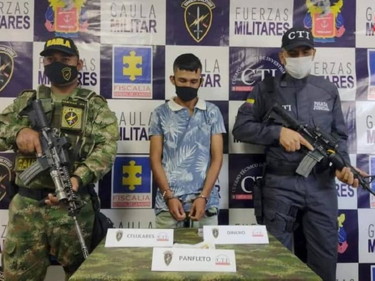 Capturado presunto extorsionista de las Farc