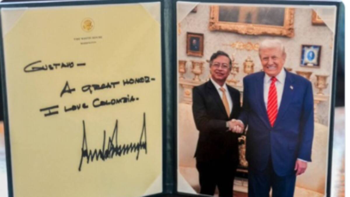 El regalo que le dio Donald Trump a Gustavo Petro en el encuentro en la Casa Blanca: ¿Qué significa?
