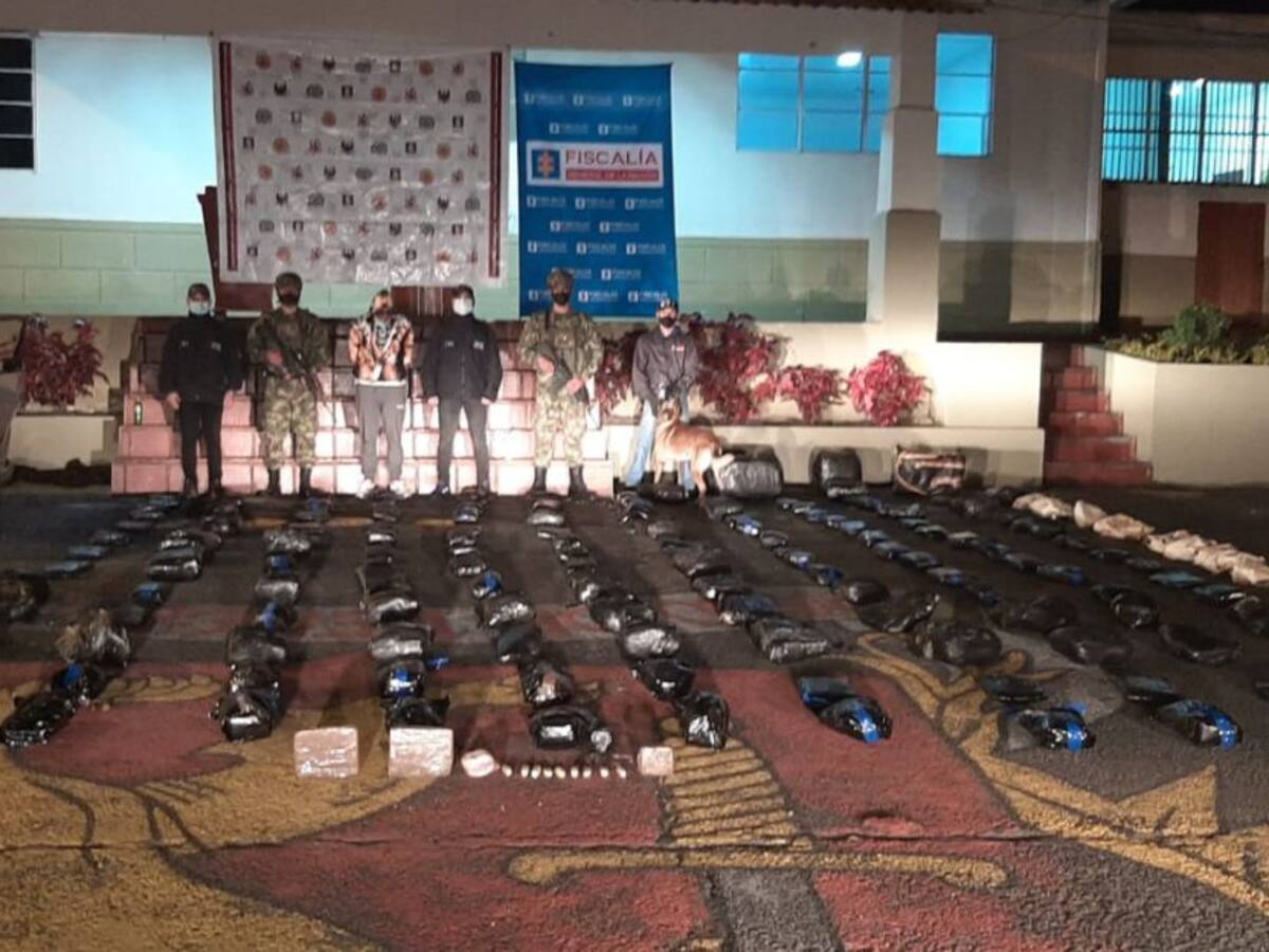 En Caldas incautan cargamento de estupefacientes valorado en $420 millones