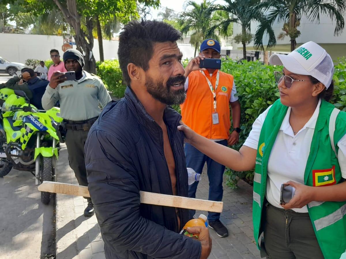Atendieron caso de habitante de calle violento en sector de Bocagrande, en Cartagena