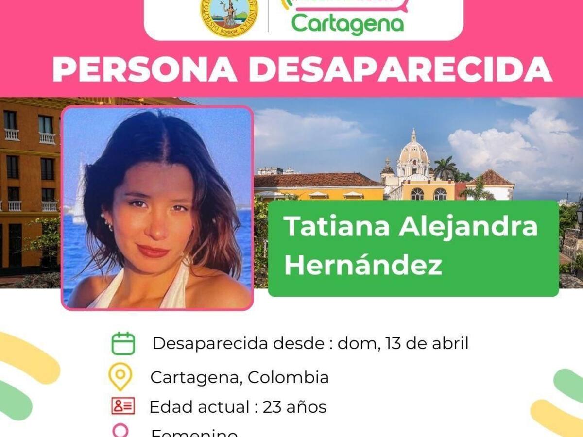 Autoridades buscan a joven estudiante bogotana que desapareció en Cartagena