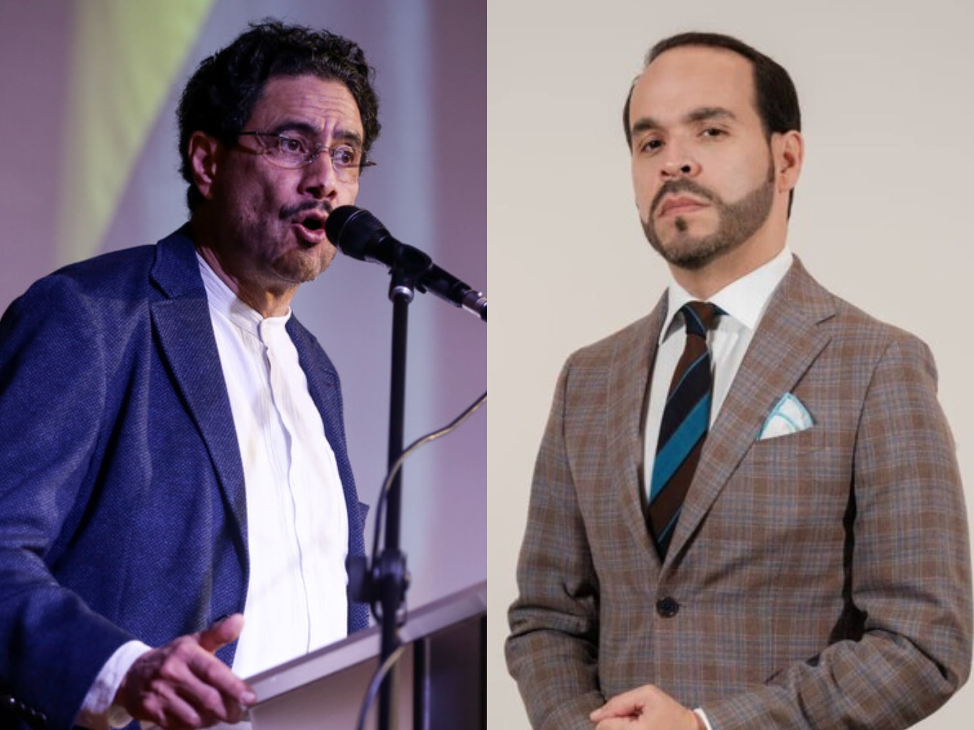 Iván Cepeda y Abelardo de la Espriella. Fotos: (Colprensa - Catalina Olaya) / (Colprensa-Campaña De La Espriella)