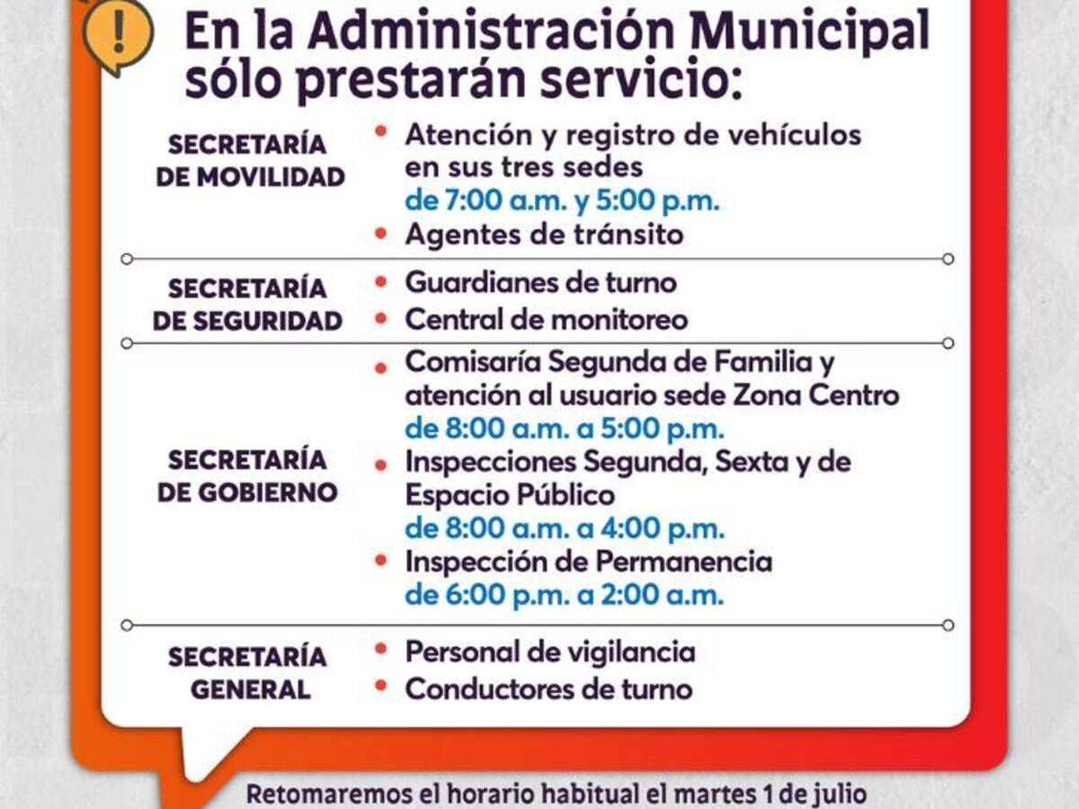 Alcaldía de Envigado suspende atención al público este 27 de junio por jornada de capacitación