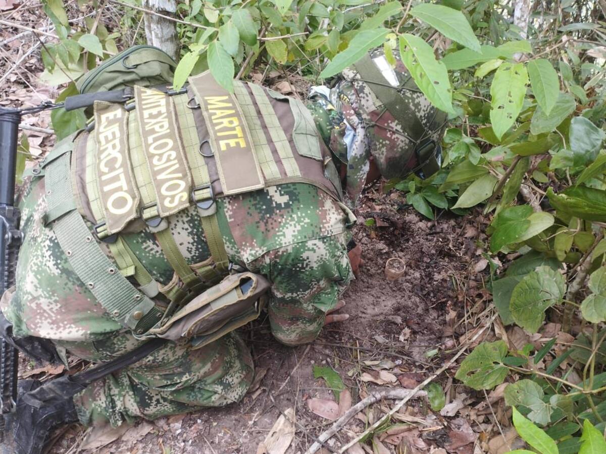 Ejército destruyó cinco artefactos explosivos en el sur de Bolívar