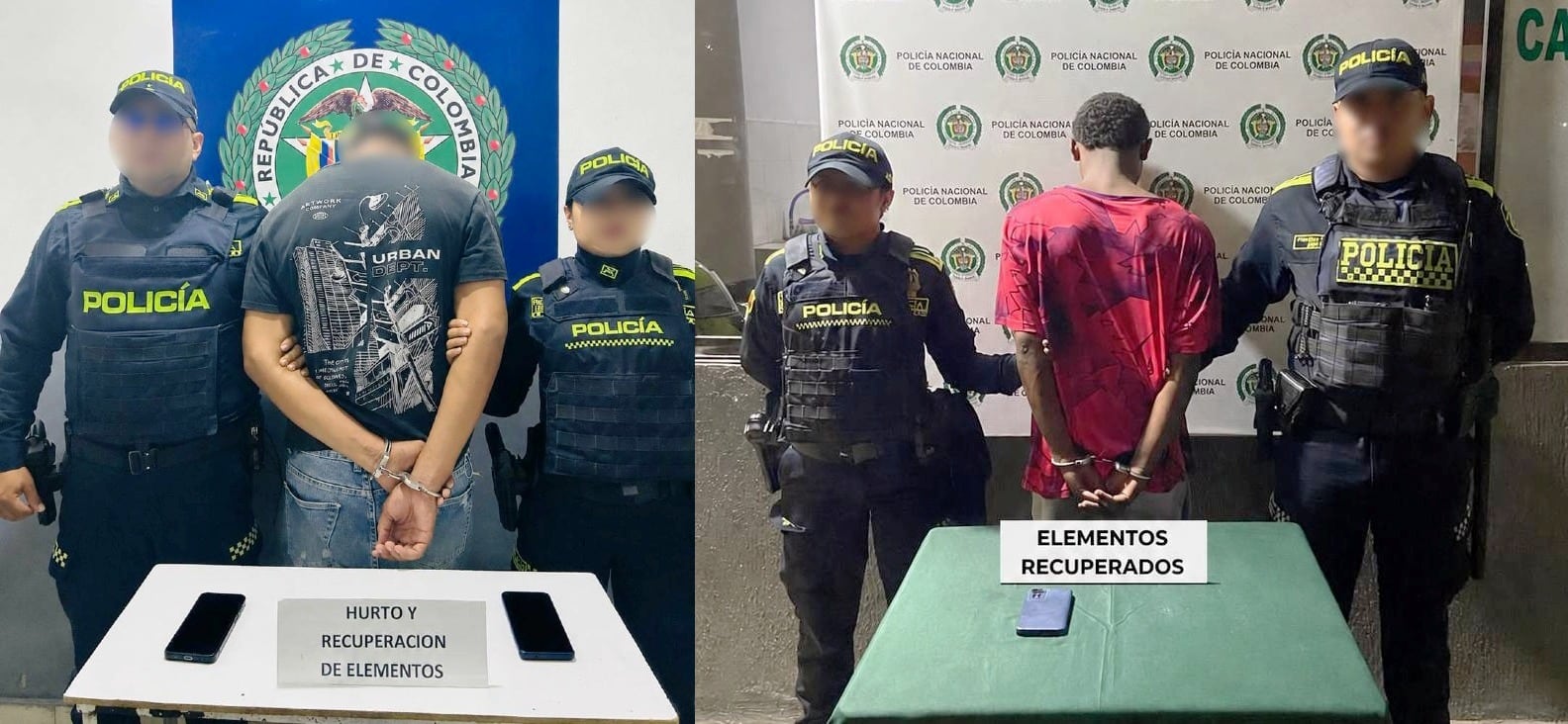 Capturados tres presuntos delincuentes y la recuperación de igual número de celulares