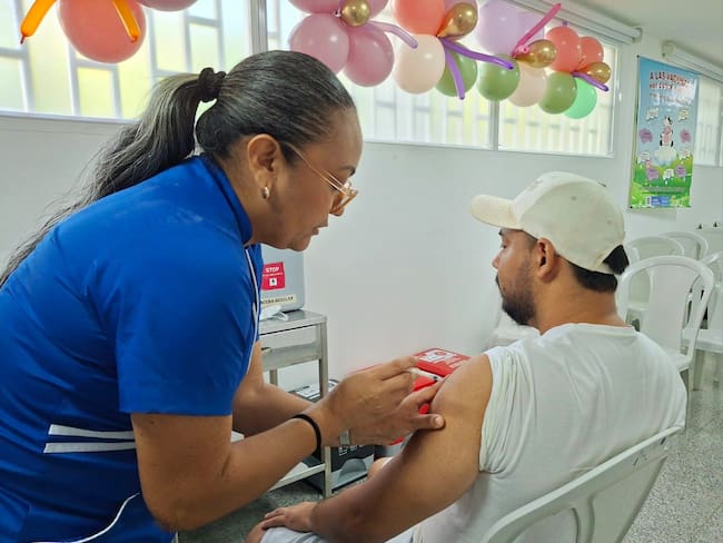 Jornada de vacunación. Foto: Alcaldía de Barranquilla.