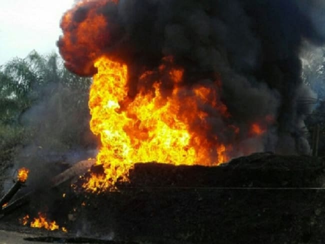 Controlado incendio causado por hurto de hidrocarburo en zona rural de Tibú