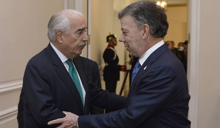 Andrés Pastrana con Juan Manuel Santos
