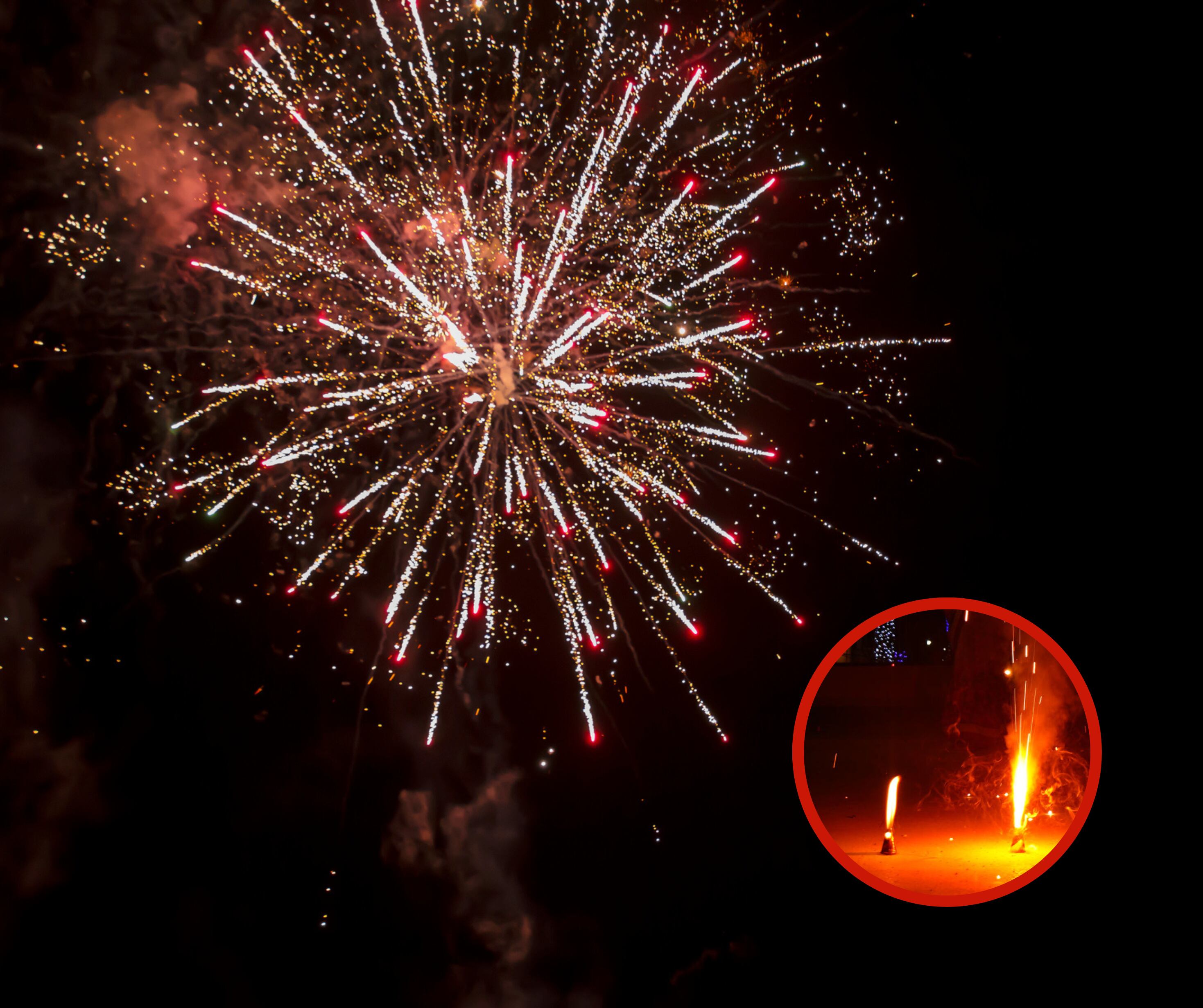 Juegos pirotécnicos en el cielo (Foto vía Getty Images)