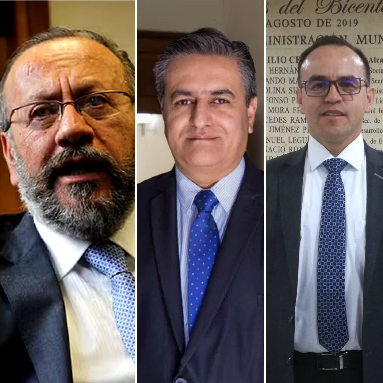 Los tres boyacenses que están en la lista de inscritos para estar en la terna de la Corte Suprema de Justicia. Imagen | Caracol Radio