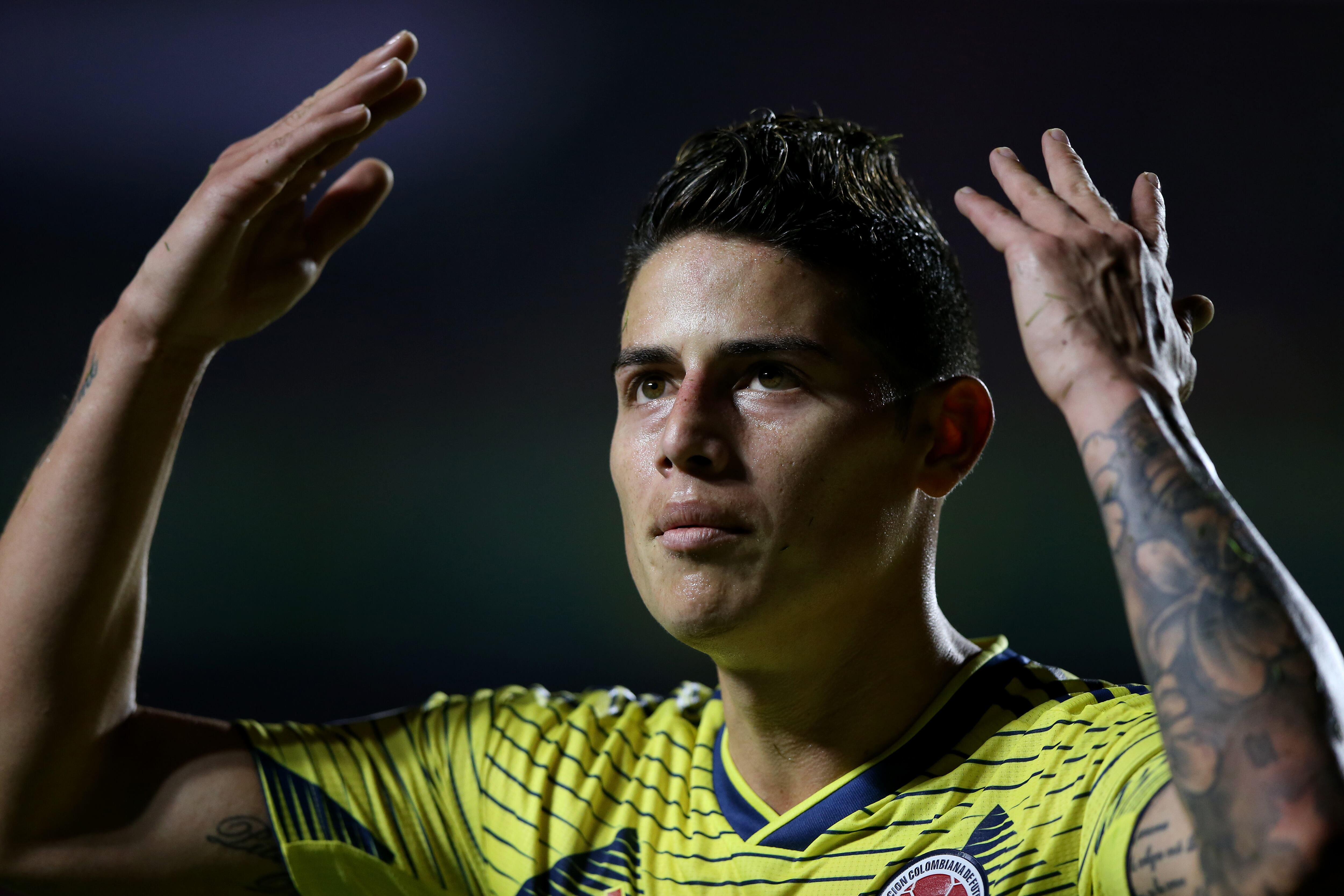 James Rodríguez con la Selección Colombia (Photo by Alexandre Schneider/Getty Images)