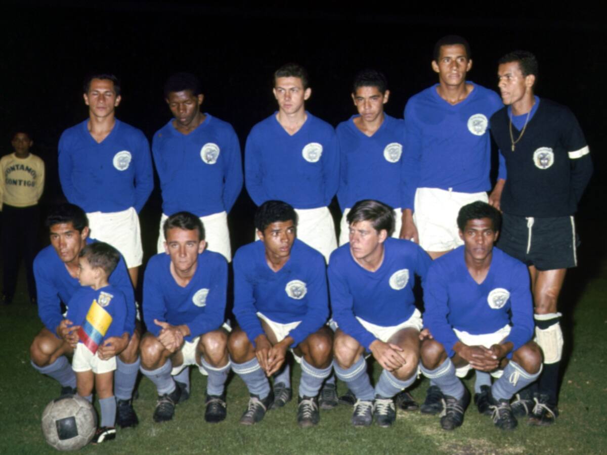 Selección Colombia en el preolímpico de 1968, ante Brasil