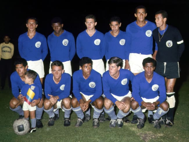 Selección Colombia en el preolímpico de 1968, ante Brasil