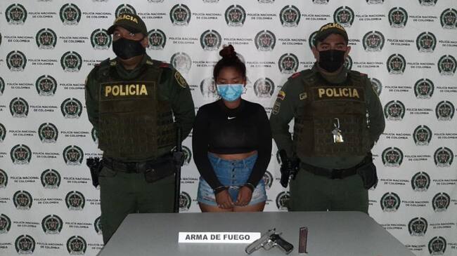Mujer capturada en el barrio San Roque