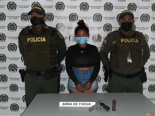 Mujer capturada en el barrio San Roque