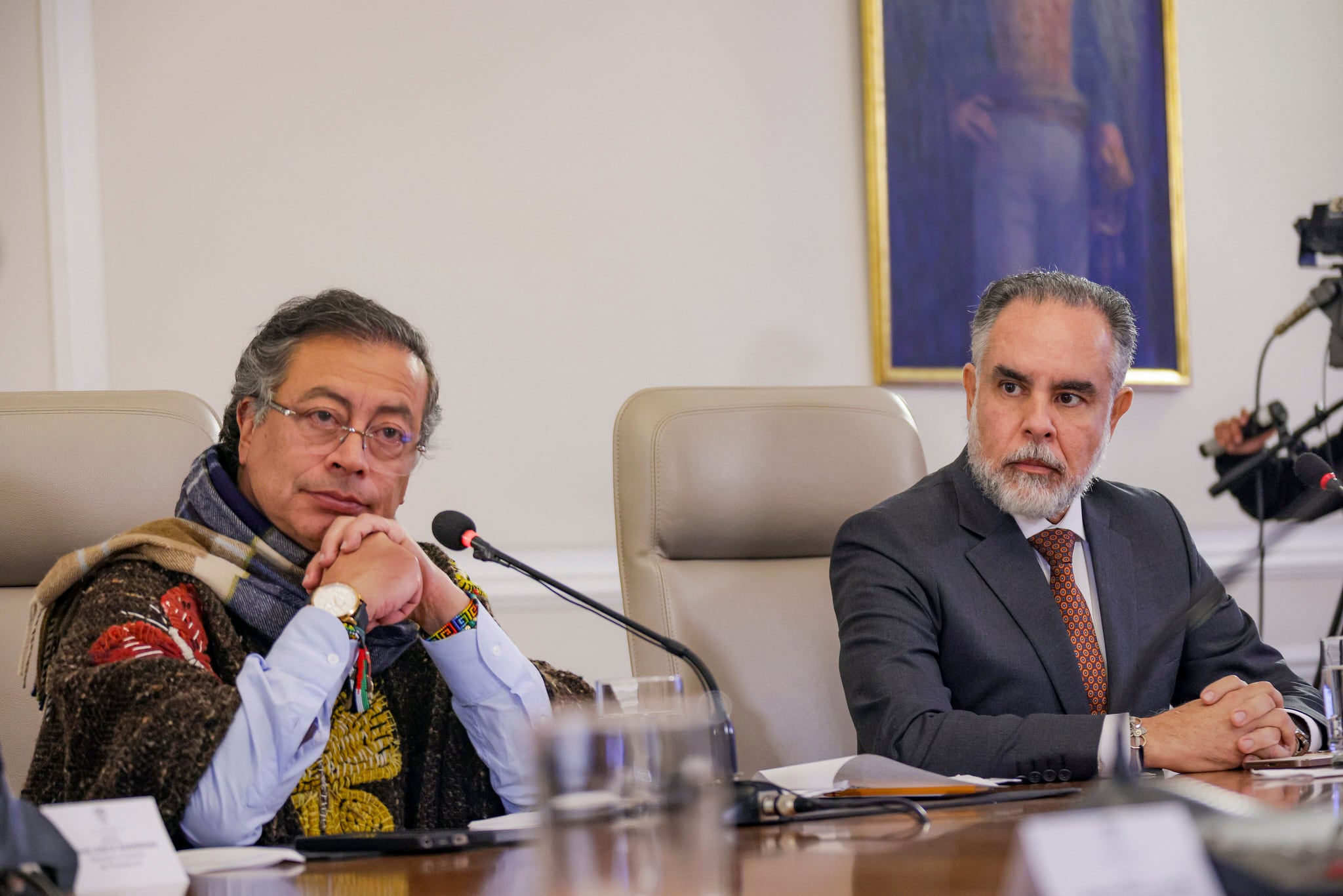 Consejo de ministros martes 19 de agosto. Petro y Armando Benedetti. Foto: Joel González - Presidencia de la República