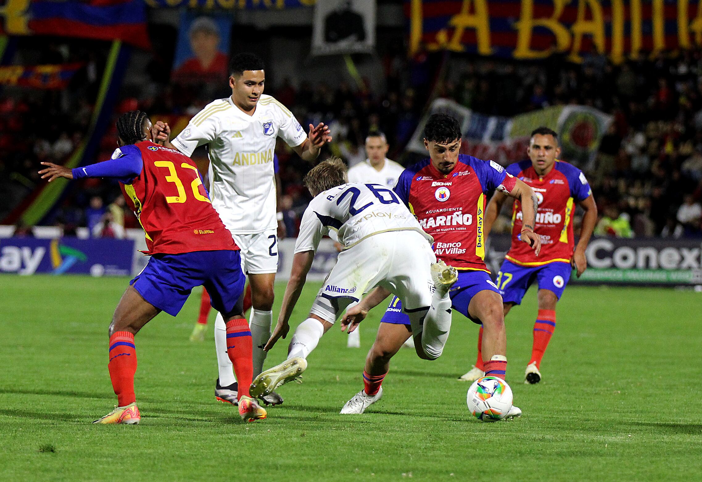 Millonarios perdió en Pasto la posibilidad de clasificar a la pasada final de la Liga. (Leonardo Castro - Colprensa).