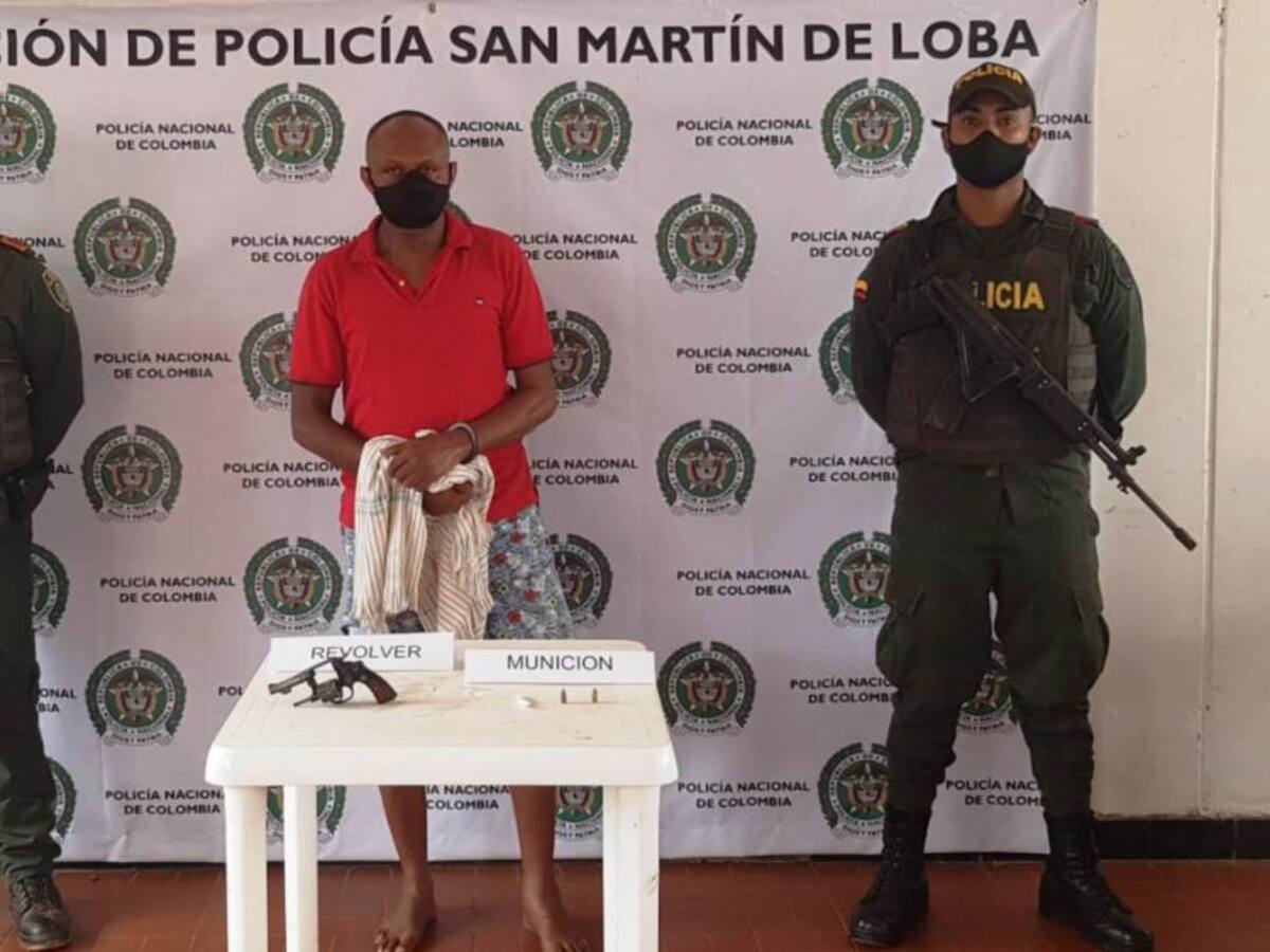 Capturan presunto delincuente armado en el sur del departamento de Bolívar