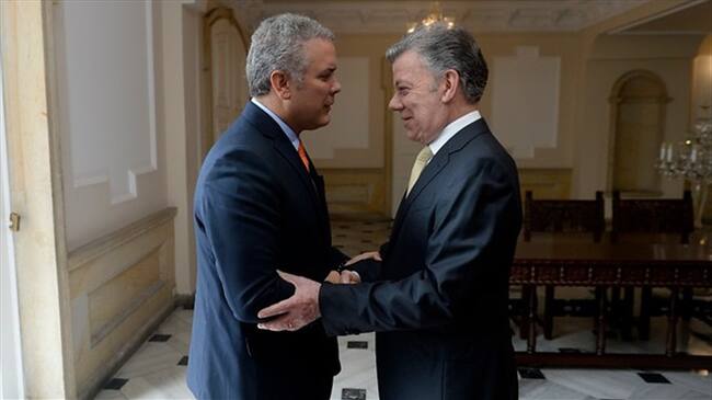 Iván Duque y Juan Manuel Santos. Foto: Colprensa