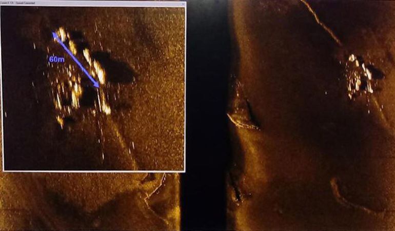 Fotografías reveladas este viernes sobre la ubicación del ARA San Juan.