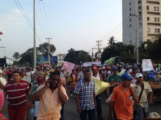Vendedores de Cartagena protestaron por medida de recuperación de espacio