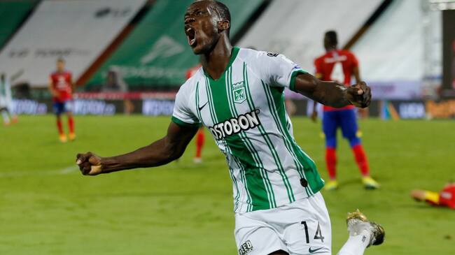 Baldomero Perlaza, mediocampista de 28 años que milita en Atlético Nacional