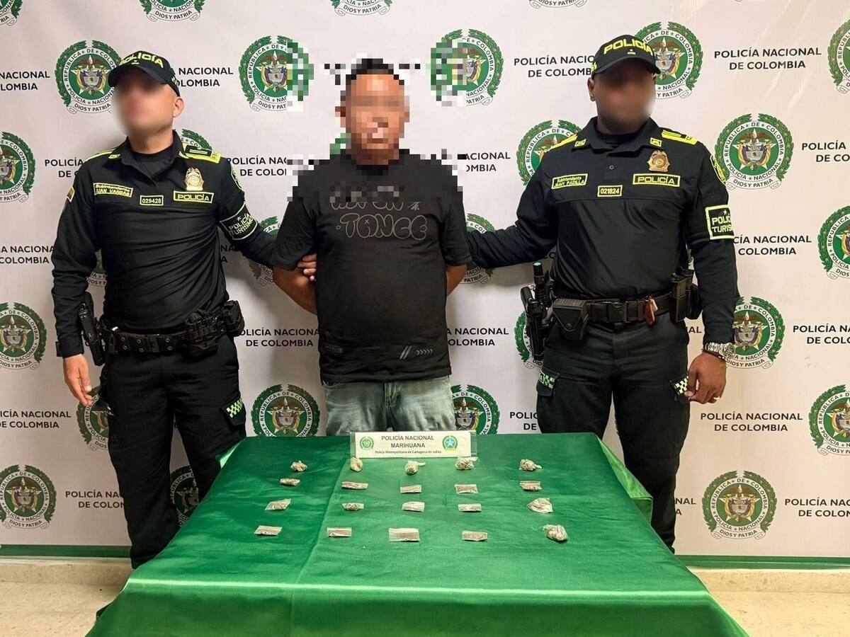 Detenido presunto expendedor de drogas en el centro histórico de Cartagena