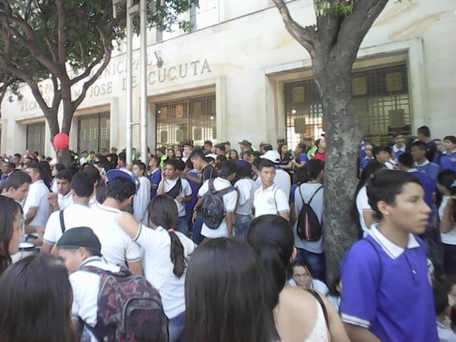 Protesta estudiantes Cúcuta. Foto Caracol Radio Cúcuta ARCHIVO