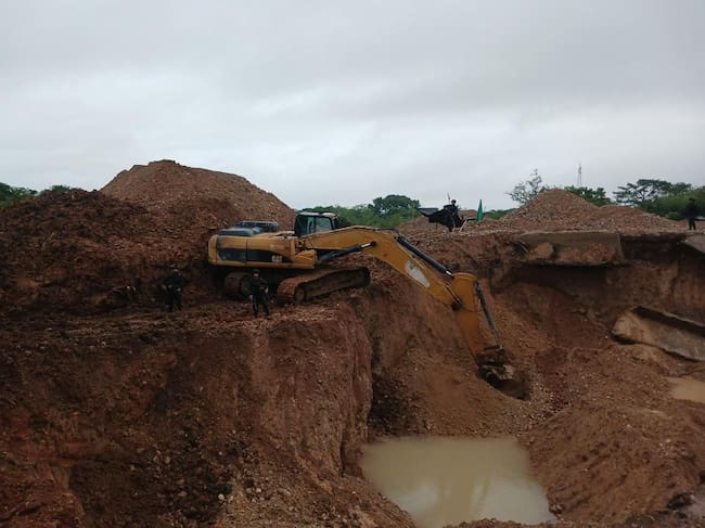Operaciones militares en Antioquia contra minería ilegal. Foto: Cortesía, Ejército Nacional
