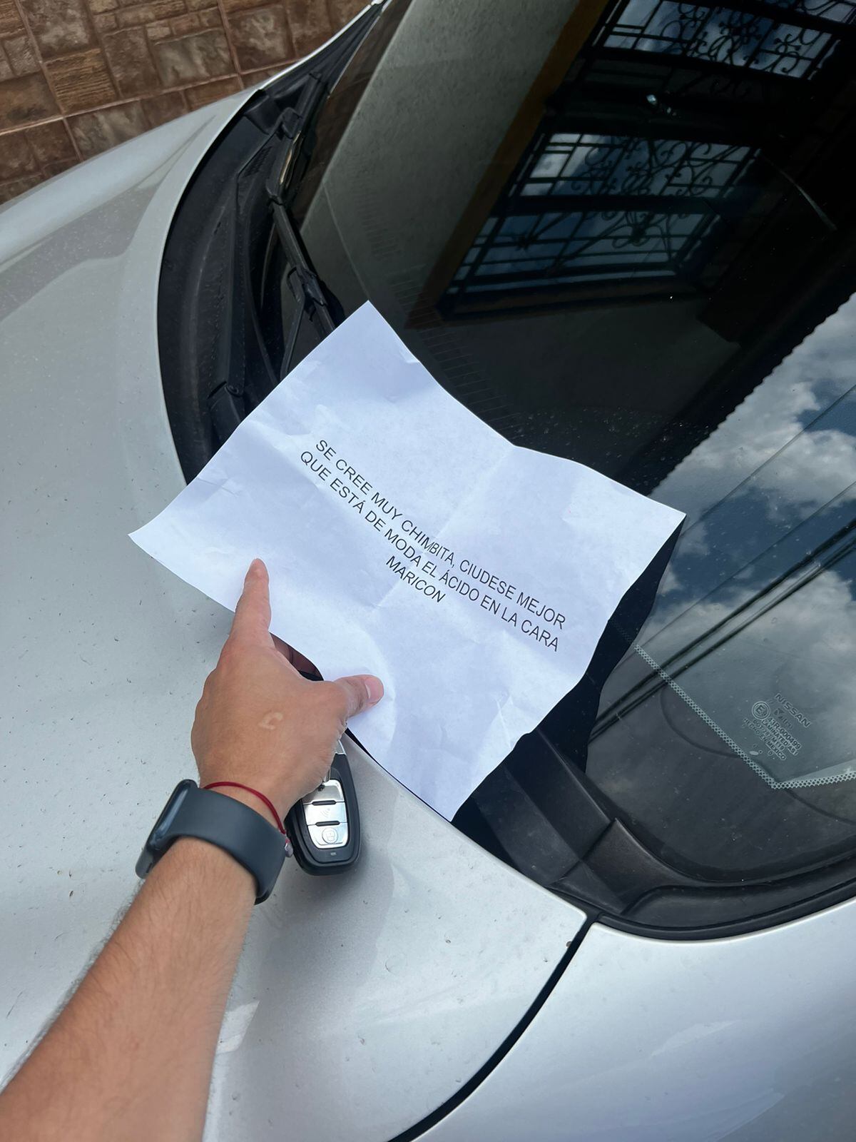 Foto: Suministrada víctima amenazas