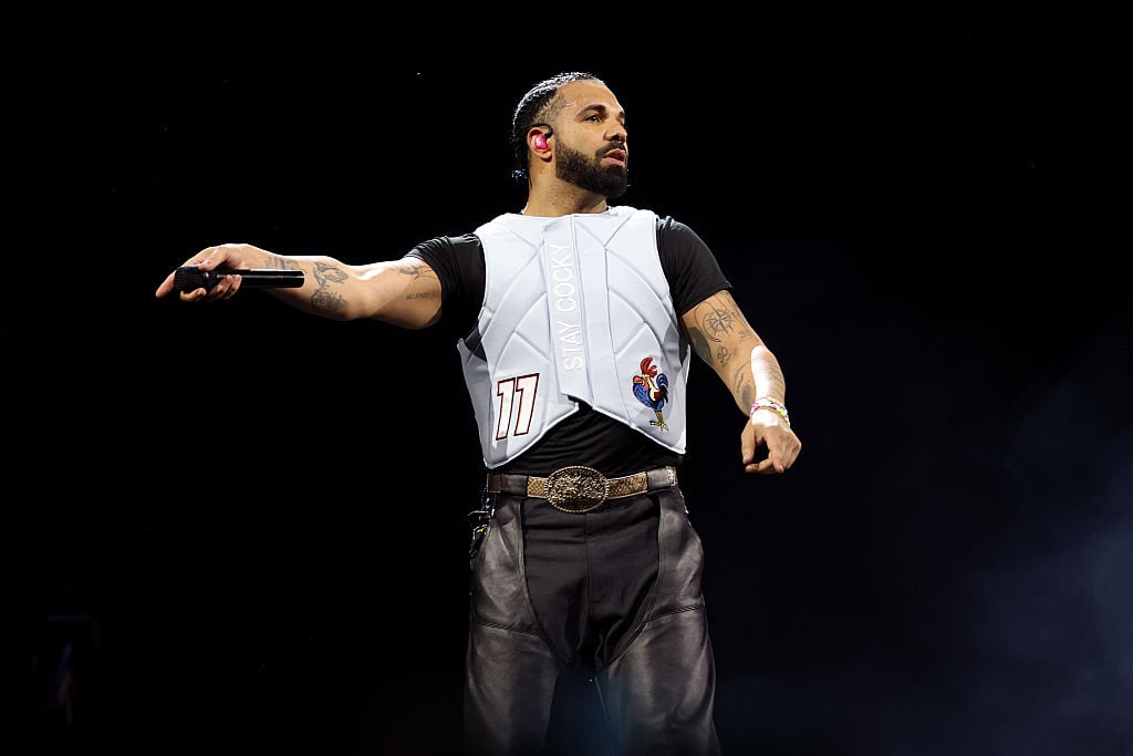 LONDON, ENGLAND - JULY 12: (EDITORIAL USE ONLY) Drake performs live on stage during day two of Wireless Festival 2025 at Finsbury Park on July 12, 2025 in London, England. Drake is headlining an unprecedented all three nights of Wireless Festival. (Photo by Simone Joyner/Getty Images for ABA)