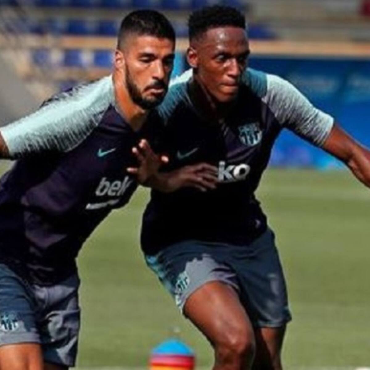 A falta de definir su futuro, Mina volvió a entrenarse con el Barcelona