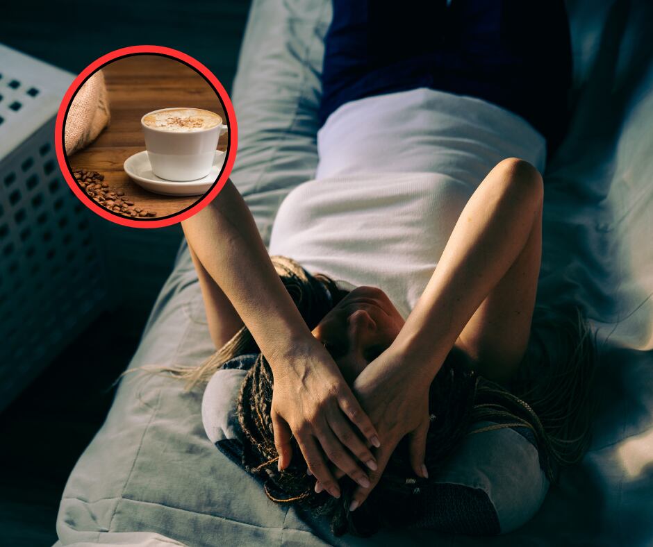 Persona con dolor de cabeza y café (Getty Images)