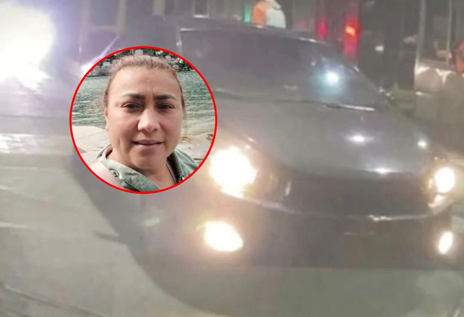 Yulixa Toloza y vehículo en el que habría sido transportada. Fotos: Suministradas