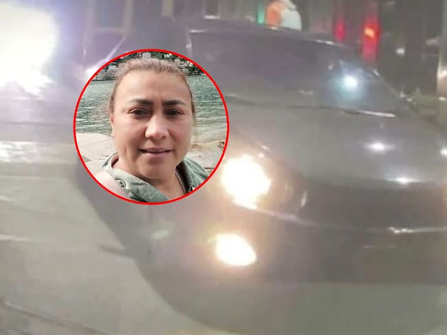 Yulixa Toloza y vehículo en el que habría sido transportada. Fotos: Suministradas