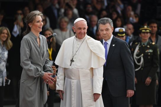 Llegada del Papa a Colombia