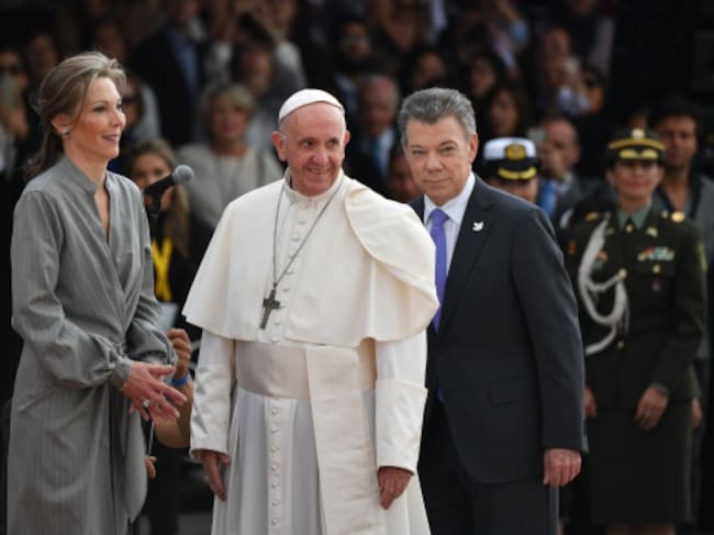 Llegada del Papa a Colombia