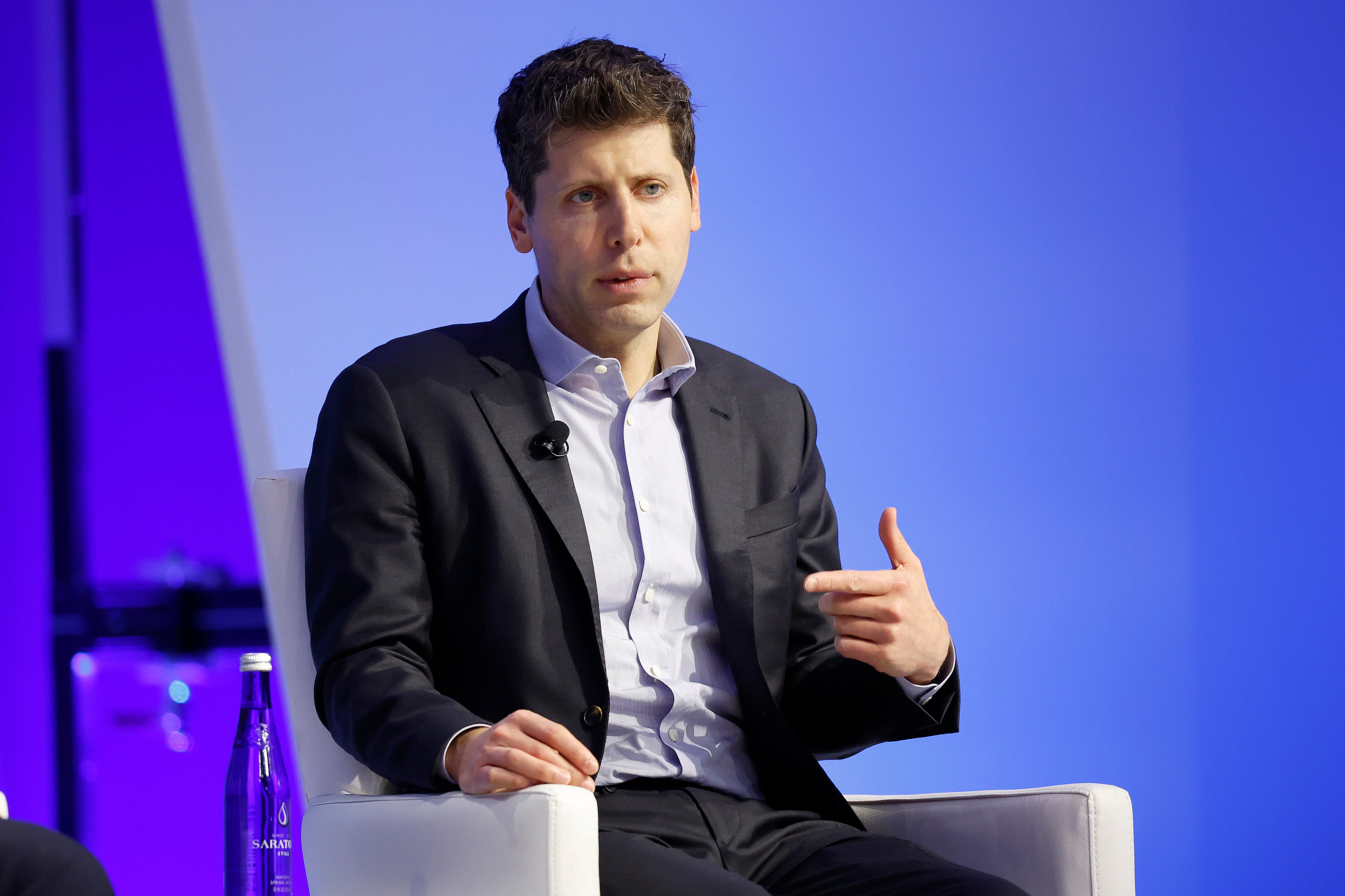 Sam Altman habla durante un evento el 16 de noviembre de 2023, en el Centro de Convenciones Moscone West de San Francisco, California (EE.UU.). 
(Foto:   EFE/ John G. Mabanglo) 
