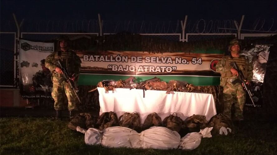 Un presunto guerrillero muerto dejó una operación del Ejército contra el Eln en el municipio de Carmen del Darién, en el Chocó. Foto: Cortesía/ Ejército Nacional.