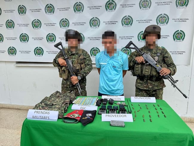 Tres presuntos integrantes del Clan del Golfo sometidos a la justicia y un capturado en el sur de Bolívar