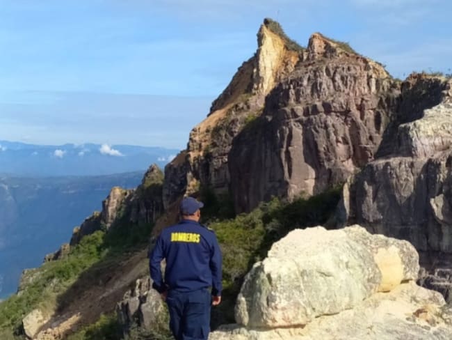 Benjamin Muñoz Sierra, comandante del Cuerpo de Bomberos de Aratoca