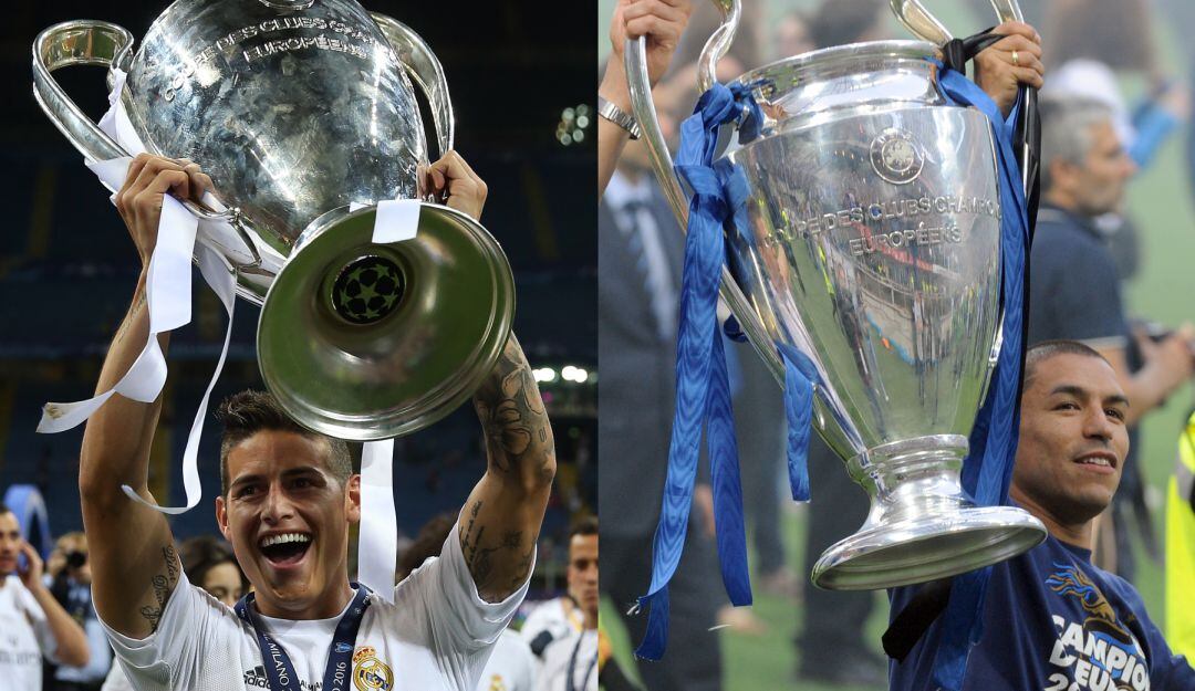 James Rodríguez e Iván Ramiro Córdoba