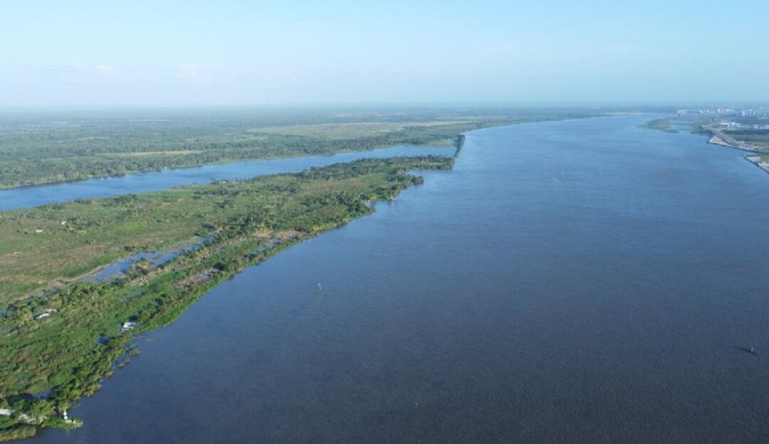 Puerto de Barranquilla sin dragado. Cortesía: Cormagdalena