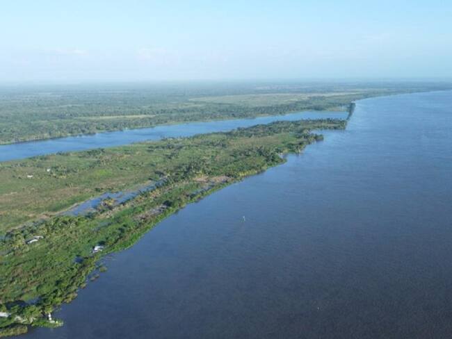 Puerto de Barranquilla sin dragado. Cortesía: Cormagdalena