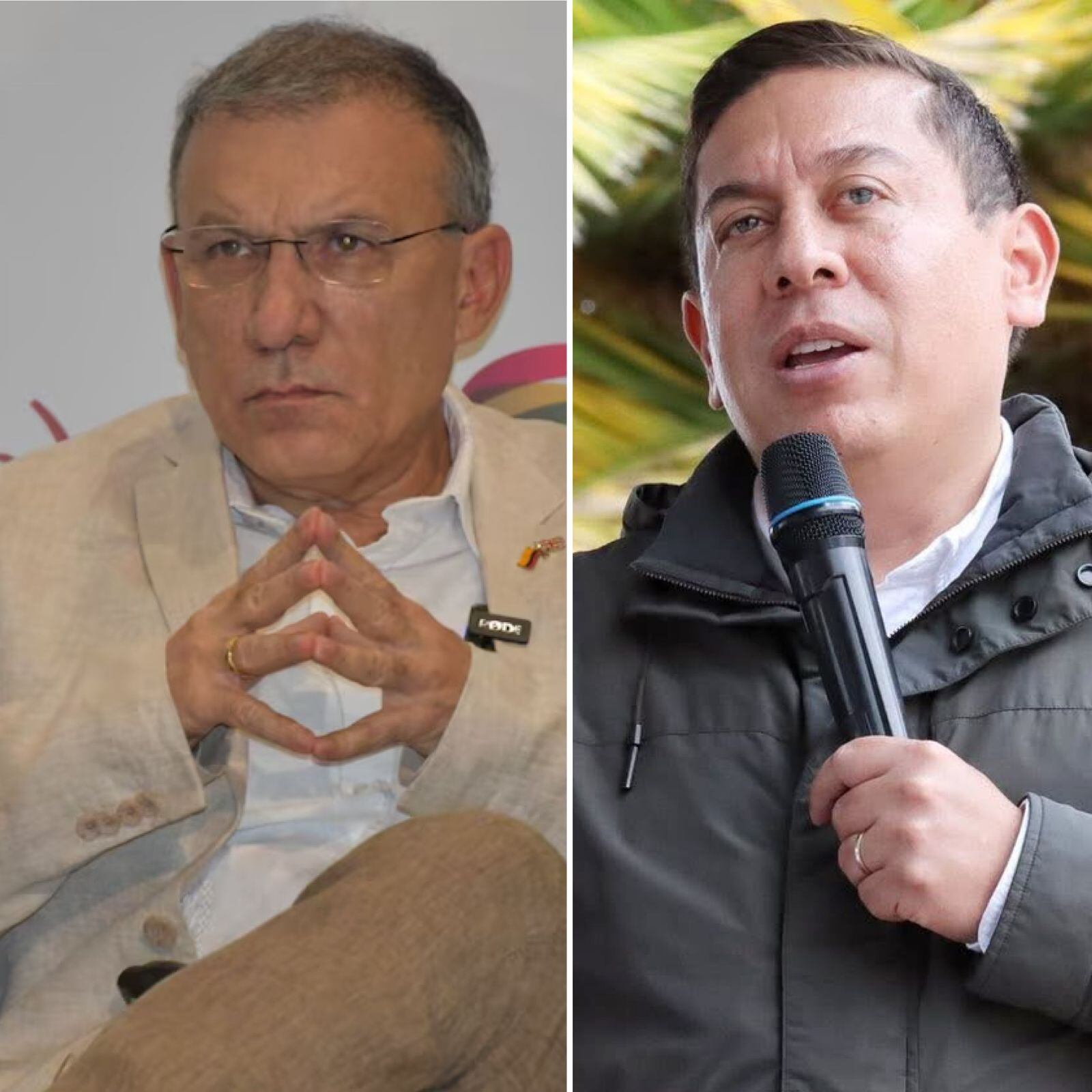 Al ex embajador (a la izquierda) le parece bueno que entre el gobernador de Boyacá a la contienda. Imagen | Caracol Radio