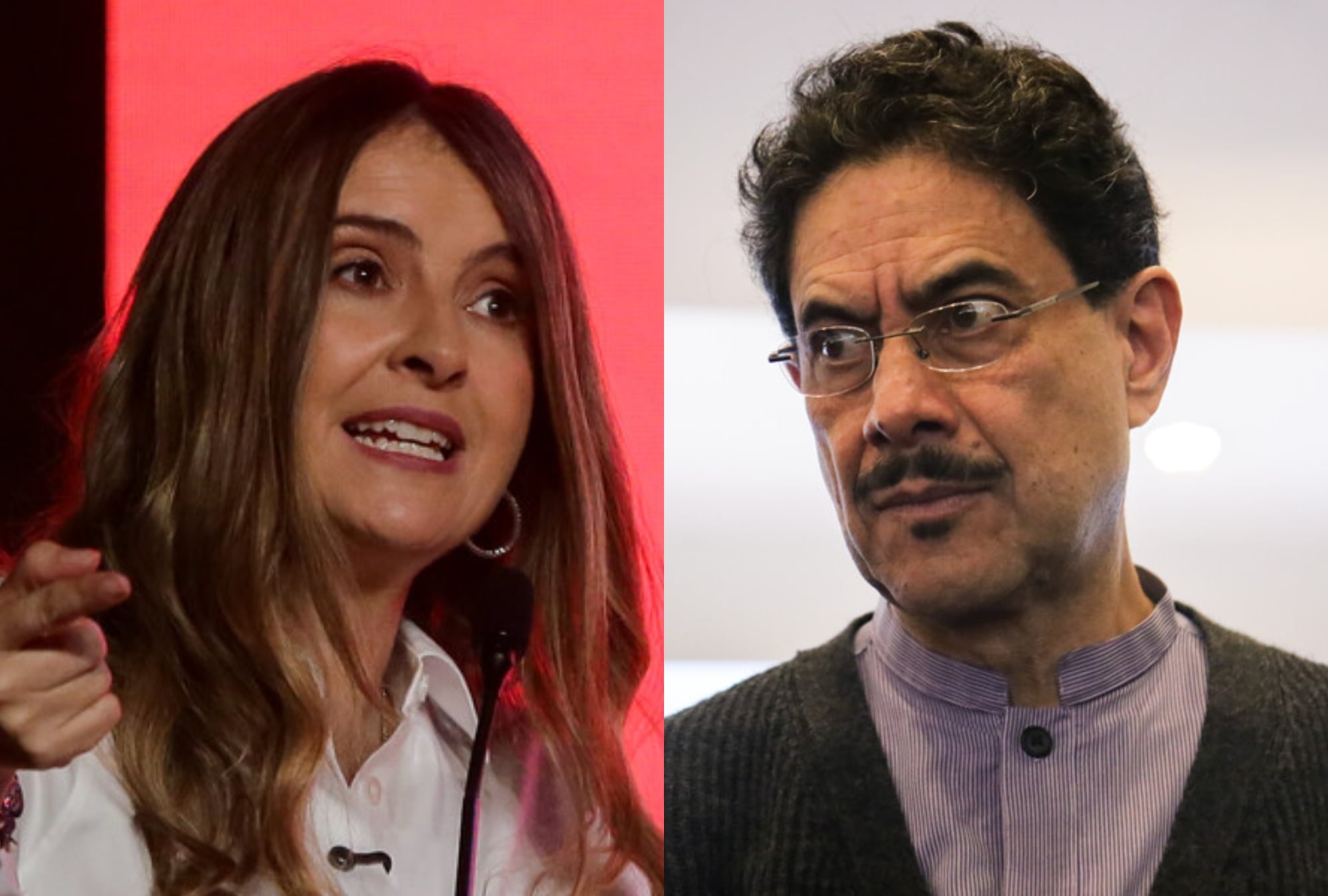 Paloma Valencia e Iván Cepeda. Fotos: (Colprensa - Catalina Olaya)