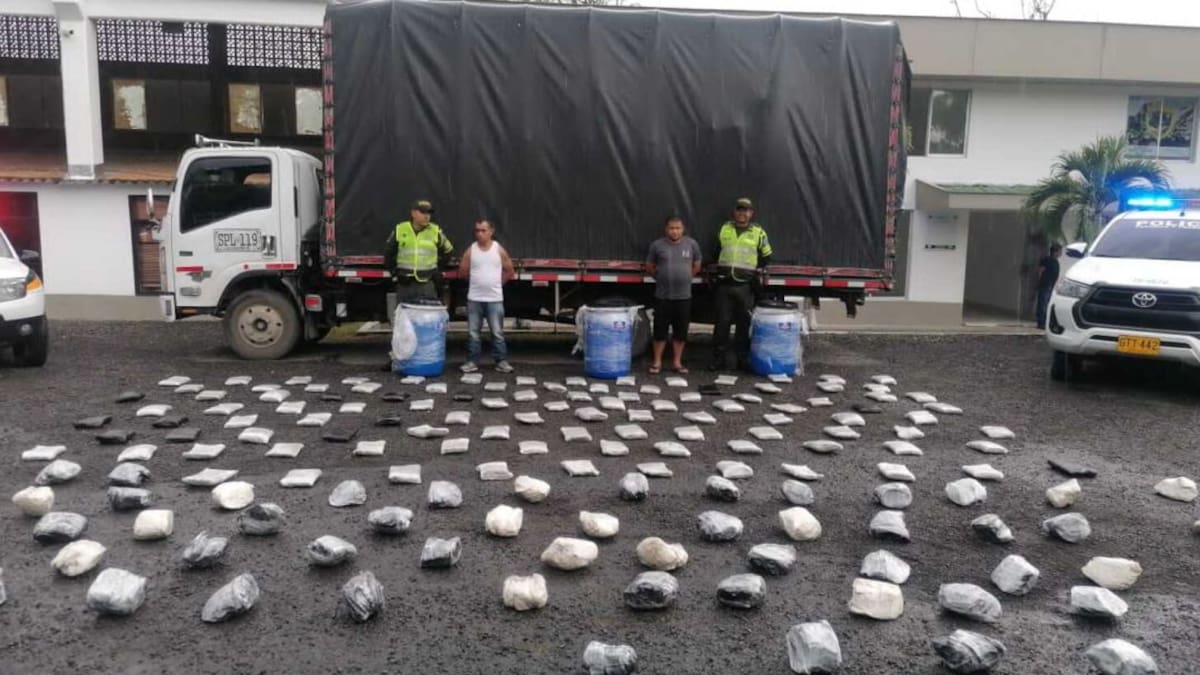 Incautan 92 kilos de marihuana en la vía que comunica Cerritos y Viterbo