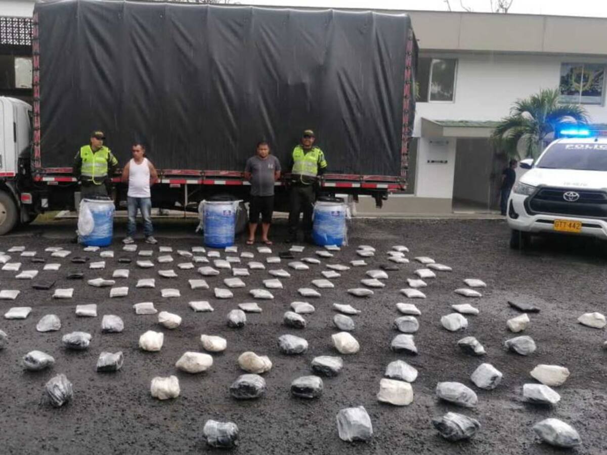 Incautan 92 kilos de marihuana en la vía que comunica Cerritos y Viterbo