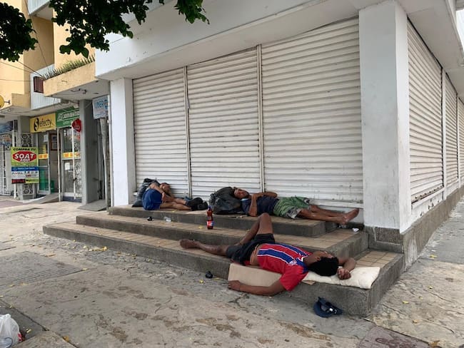 Habitantes de calle se tomaron el Centro Histórico de Santa Marta