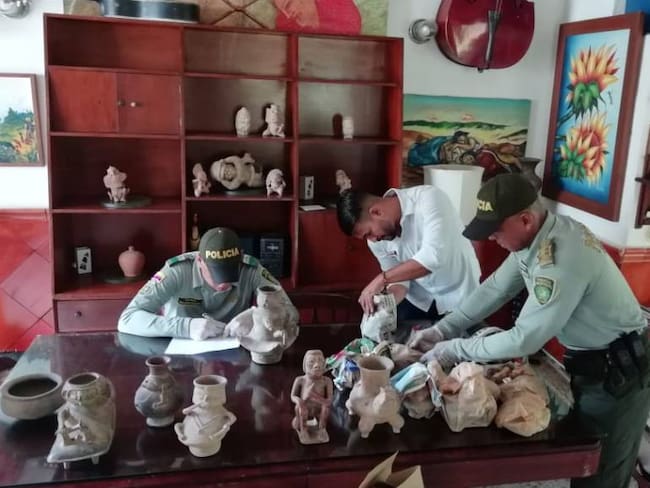 Incautan 19 piezas arqueológicas en un hotel de Puerto Colombia